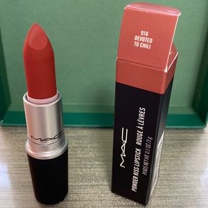 BRAND NEW MAC POWDER KISS LIPSTICK Devoted to Chili 916 ❤️❤️❤️